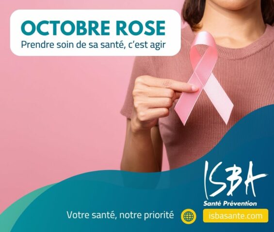 Octobre Rose dans vos centres d'examen de santé ISBA Santé Prévention de Roanne, Montluçon et autres villes de France